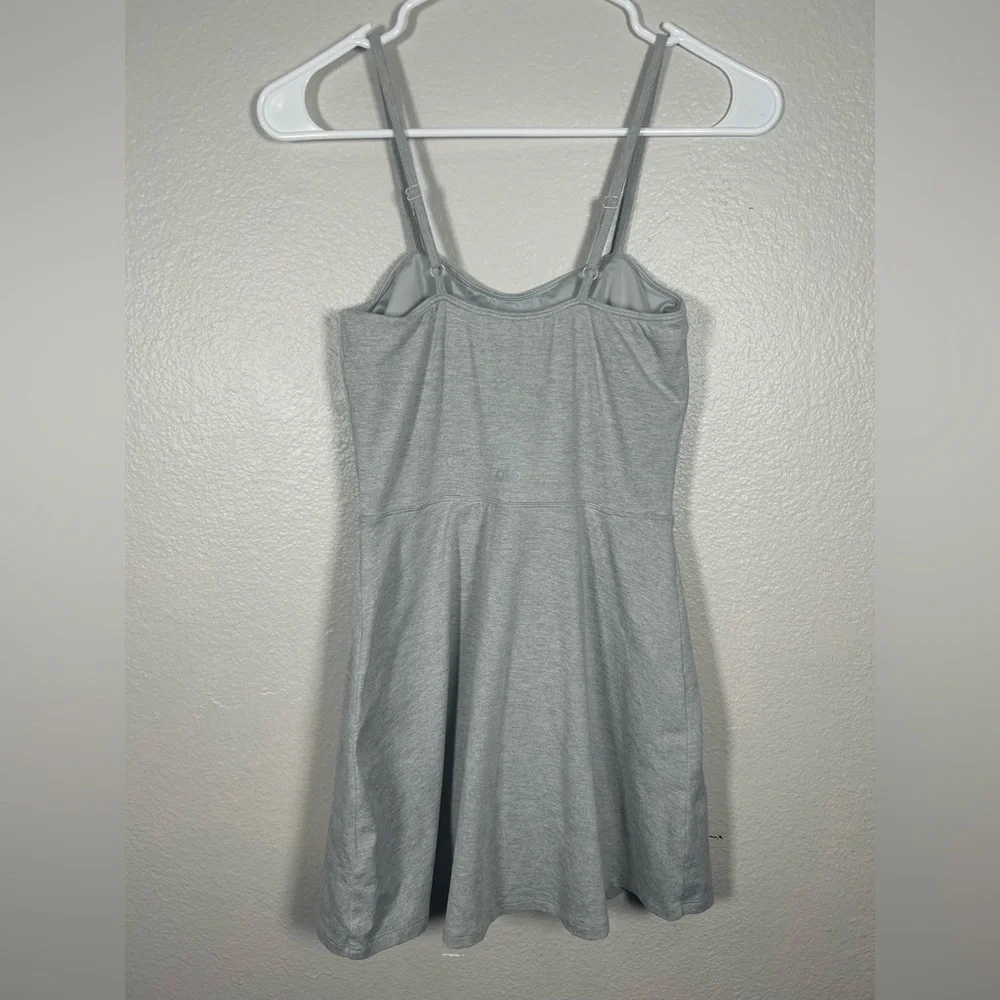 Alo Yoga Courtside Tennis Dress Heather Gray Alosoft Fit Flare Small S - Picture 9 of 10